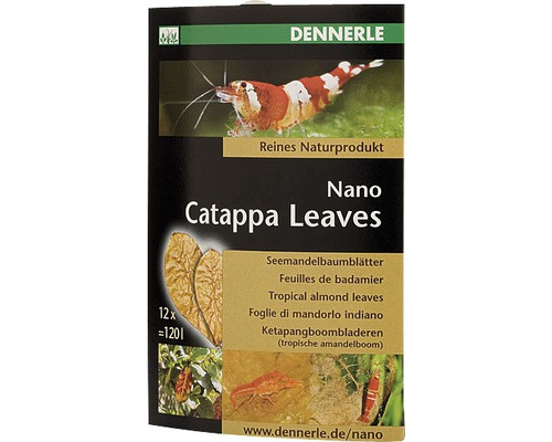 Doplňkové krmivo pro ryby Nano catappa leaves 12 ks