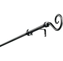 Záclonová tyč šnek, černá, Ø 16 mm, vytahovací 100-200 cm-thumb-0