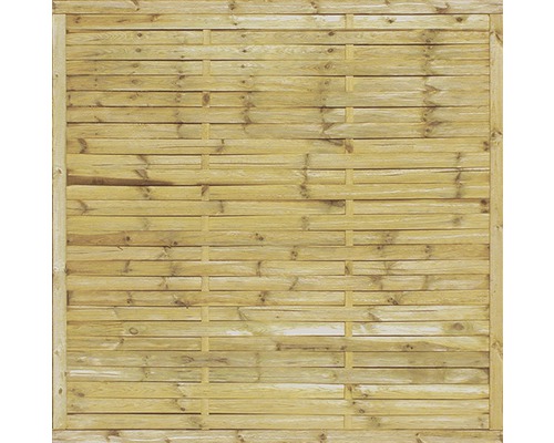 Dřevěný plot Solid lamelový 180 x 180 cm přírodní impregnovaný-0