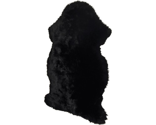 Pravá ovčí kůže černá 90x60 cm-0