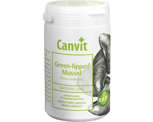 Doplněk stravy pro psy a kočky Canvit Green-Lipped Mussel 180 g