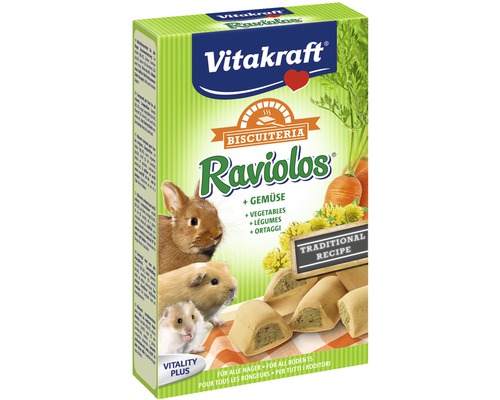 Pamlsky pro králíky a hlodavce Vitakraft Raviolos zeleninové sušenky 100 g