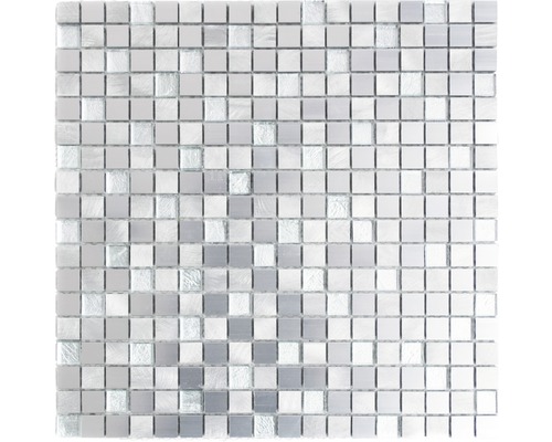 Hliníková mozaika ALF A309F MIX STŘÍBRNÁ 30x30 cm