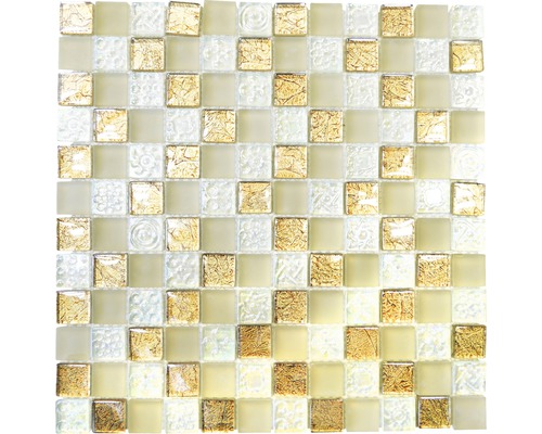 Skleněná mozaika XCM 8LU80 CHAMPAGNE 29,8x29,8 cm-0
