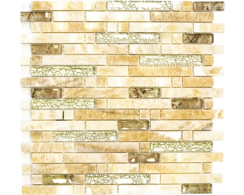 Skleněná mozaika s přírodním kamenem XCM MV748 MIX VÍCEBAREVNÁ 30x30 cm-0
