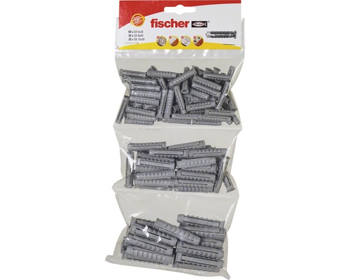 Hmoždinka Fischer SX 6x30, 8x40, 10x50, balení 130 ks