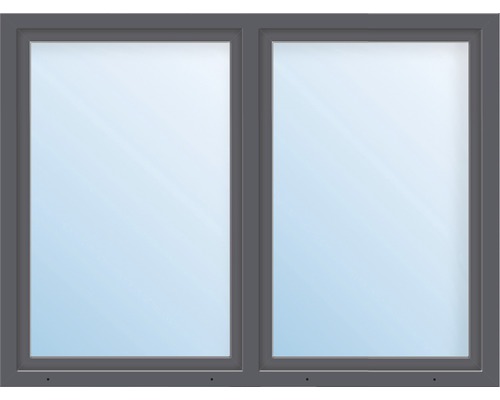 Plastové okno dvoukřídlé ARON Basic bílé/antracit 1350 x 1000 mm-0