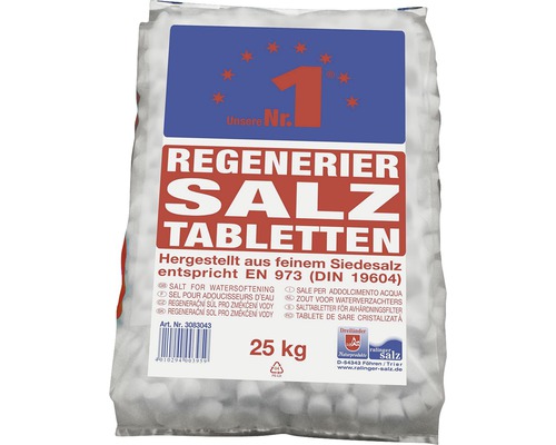 Tabletová regenerační sůl pro změkčování vody 25 kg