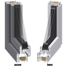 Balkónové dveře plastové jednokřídlé ARON Basic bílé/antracit 1050 x 2100 mm DIN levé-thumb-1