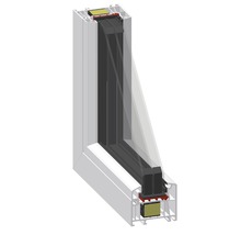 Plastové okno fixní zasklení ARON Basic bílé/antracit 450 x 1000 mm (neotevíratelné)-thumb-2