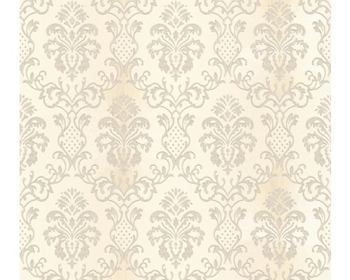 Vliesová tapeta, motiv ornament, krémovo-šedá-0