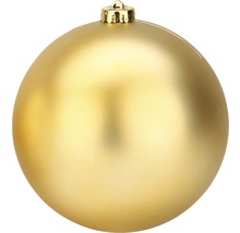 Vánoční ozdoba plastová koule XXL Lafiora Ø 25 cm matná zlatá-thumb-0