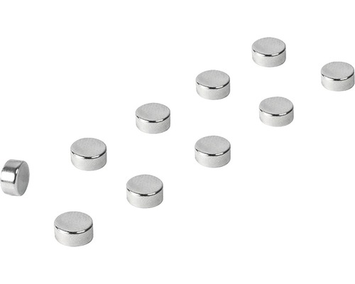 Magnetky Steely stříbrné 10 ks