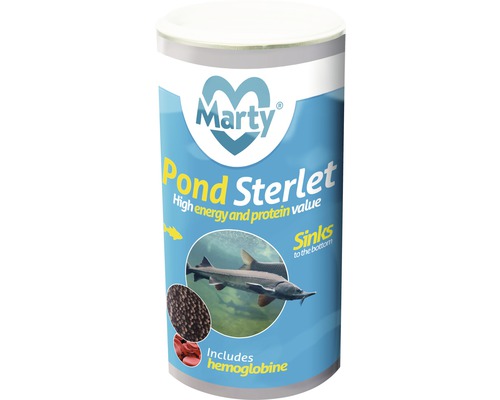 Krmivo pro jezírkové ryby, granulované MARTY PondSterlet 1 l