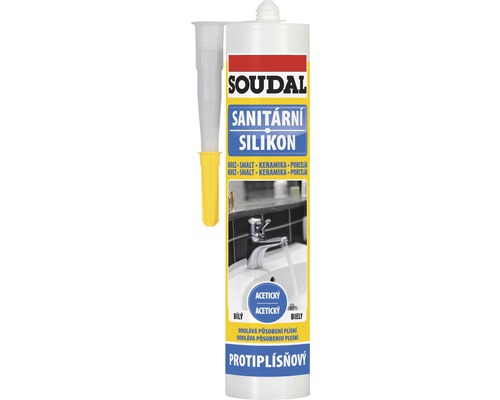 Sanitární silikon SOUDAL 280 ml bílá-0