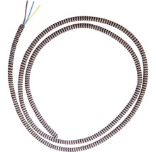Textilní kabel H03VV-F 3x0,75 světle hnědá/zebra, metrážové zboží-thumb-0