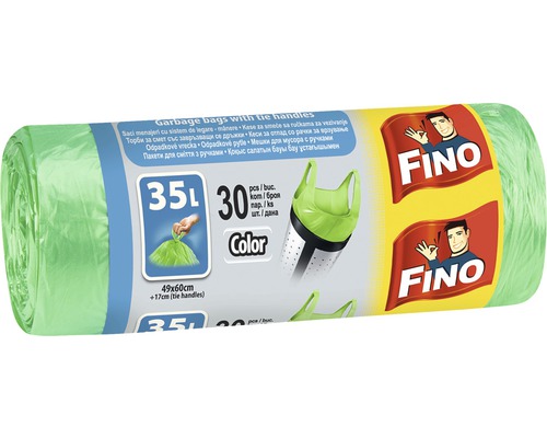 Pytle na odpadky FINO, 35 l / 30 ks, zelené