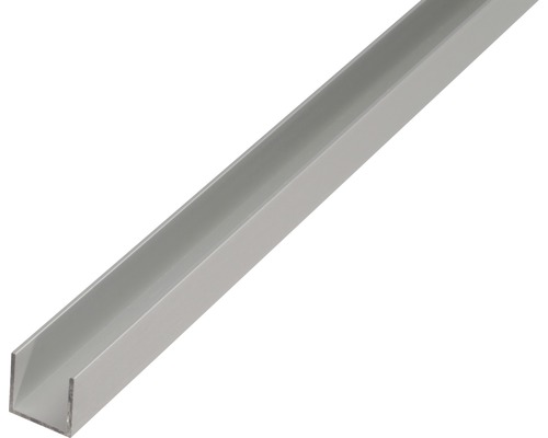Alu U profil, stříbrný elox,15x15x15x1,5mm, 2,6m