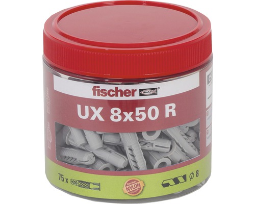 Hmoždinka Fischer DÓZA UX 8 X 50 R, balení 75 ks-0