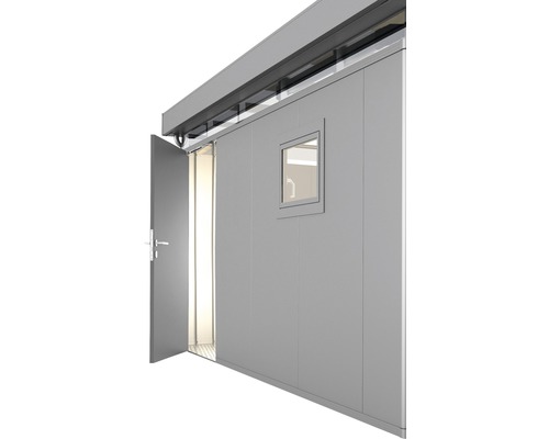 Přídavné dveře 95 x 200 cm levé pro zahradní domky Biohort CasaNova stříbrné metalické