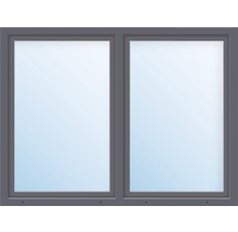 Plastové okno dvoukřídlé se štulpem ESG ARON Basic bílé/antracit 1200 x 1400 mm-thumb-0