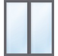 Balkónové dveře plastové dvoukřídlé se štulpem ESG ARON Basic bílé/antracit 1250 x 2050 mm