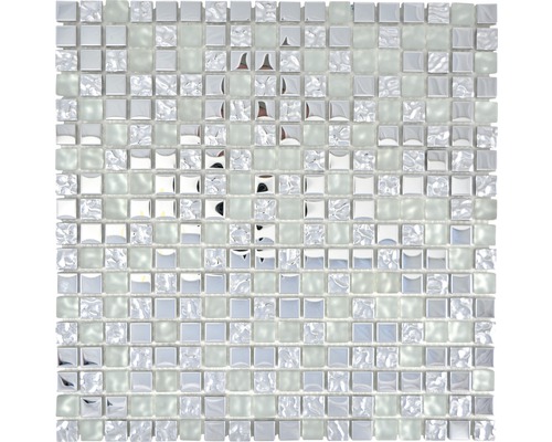 Skleněná mozaika XCM M600 30x30 cm stříbrná