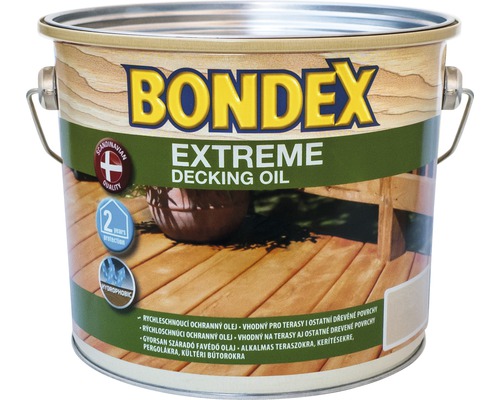 Olej na dřevo Bondex Extreme Decking Oil Teak ochranný rychleschnoucí 2,5 l