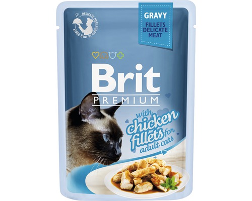 Kapsička pro kočky Brit Premium chicken filets in gravy 85 g-0