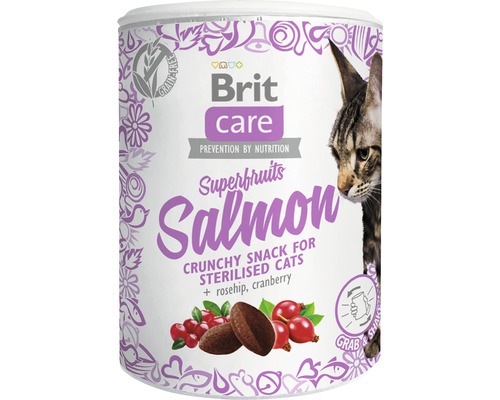 Pamlsky pro kočky Brit Care Cat Snack Superfruits Salmon 100 g