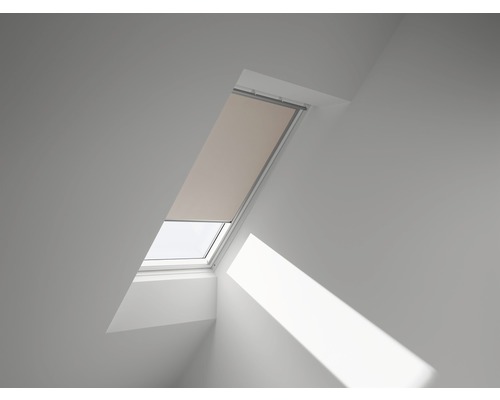 Roleta na střešní okno, zatemňovací se solárním ovládáním, béžová DSL S08 4556S-0