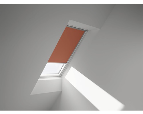 Roleta na střešní okno, zatemňovací se solárním ovládáním, oranžová DSL PK06 4564S-0