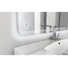 LED zrcadlo do koupelny dotykové zap/vyp 100 x 90 cm s podsvíceným pruhovaným designem IP44 (ochrana před vniknutím pevných cizích těles a stříkající vody)-thumb-6