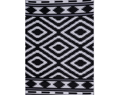 Kusový koberec, se vzorem, čeno-bílý, 120x180cm