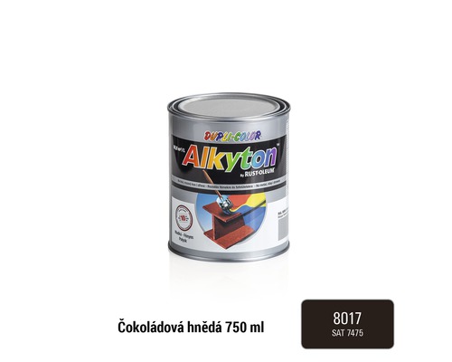 Samozákladová barva na rez i dřevo satén Alkyton 0,75 l čokoládově hnědá RAL8017