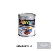 Samozákladová barva na rez i dřevo Alkyton kladívkový efekt stříbrošedá 0,75 l-thumb-0