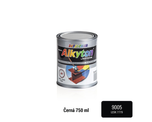 Alkyton hladký lesklý RAL 9005 černá 0,75L-0