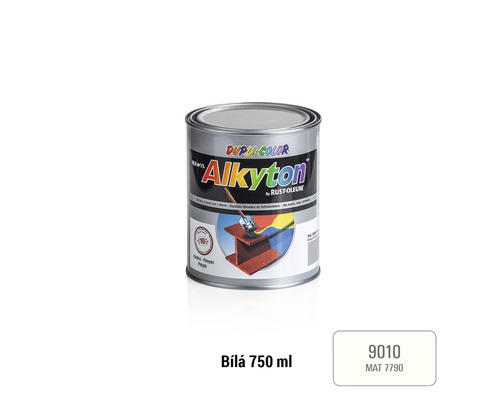 Samozákladová barva na rez i dřevo matná Alkyton 0,25 l bílá RAL9003-0