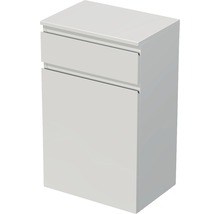 Závěsná koupelnová skříňka Intedoor Landau bílá 50 cm s košem a zásuvkou-thumb-0
