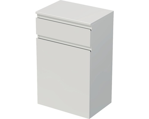 Závěsná koupelnová skříňka Intedoor Landau bílá 50 cm s košem a zásuvkou-0