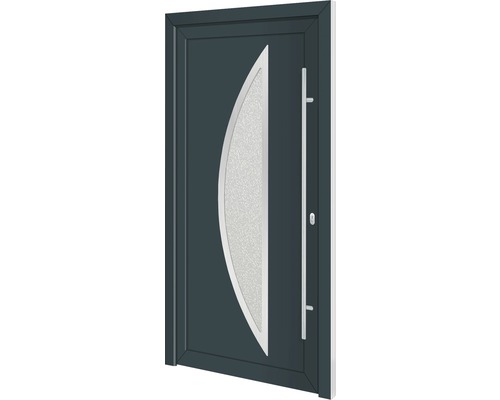 Vchodové dveře plastové Iowa bílé/antracit 100x200 cm pravé