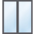 Balkónové dveře plastové dvoukřídlé se štulpem ESG ARON Basic bílé/antracit 1200 x 2050 mm