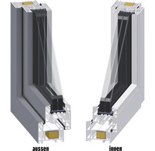 Balkónové dveře plastové jednokřídlé ESG ARON Basic bílé/antracit 900 x 2100 mm DIN levé-thumb-4