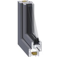 Balkónové dveře plastové jednokřídlé ESG ARON Basic bílé/antracit 850 x 1900 mm DIN pravé
