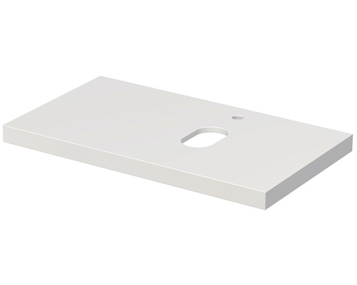 Deska pod umyvadlo Intedoor Landau bílá 90 cm s otvorem vpravo pro umyvadlo Jungborn Slimline Nissa
