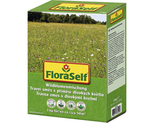 Travní směs FloraSelf s příměsí divokých květin 1 kg 50 m²-0