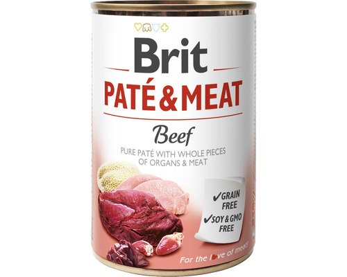 Konzerva pro psy Brit Paté & Meat Beef 400 g