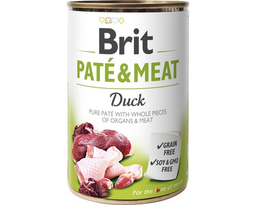 Konzerva pro psy Brit Paté & Meat Duck 400 g