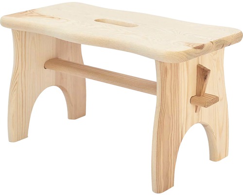 Nášlapná stolička dřevěná hladká