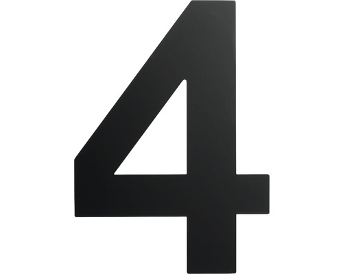 Domovní číslo "4" černé, 15 cm